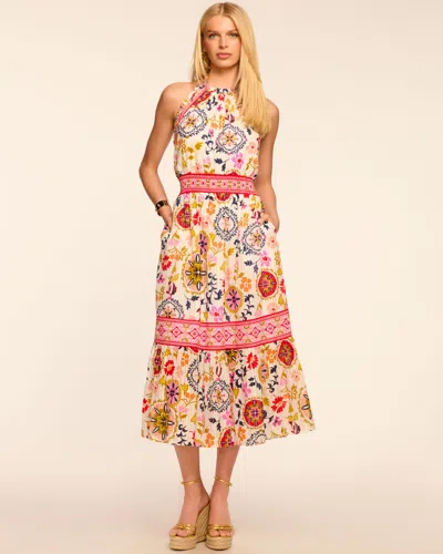RAMY BROOK DELIA COTTON SMOCKED HALTER MIDI DRESS