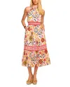 Ramy Brook Delia Floral Halter Neck Cotton Blend Dress
