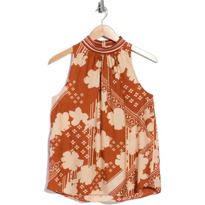 Ramy Brook Denise Print Top In Amber Combo