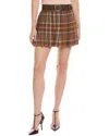 Ramy Brook Derrick Pleated Belted Mini Skirt In Saddle Plaid In Multi