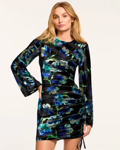 RAMY BROOK DEXTER RUCHED LONG SLEEVE MINI DRESS