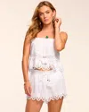Ramy Brook Diane Cotton Eyelet Coverup Short In White
