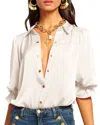 Ramy Brook Dina Matte Satin Bodysuit In Ivory Gold