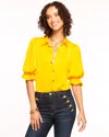 Ramy Brook Dina Button Down Bodysuit In Yuzu