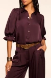 Ramy Brook Dina Button Down Bodysuit In Brown
