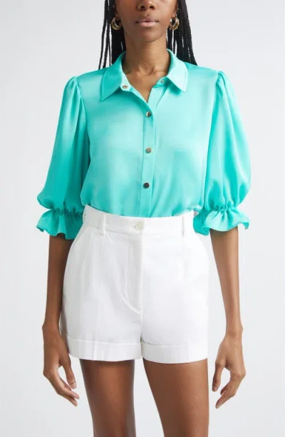 Ramy Brook Dina Matte Satin Bodysuit In Multi