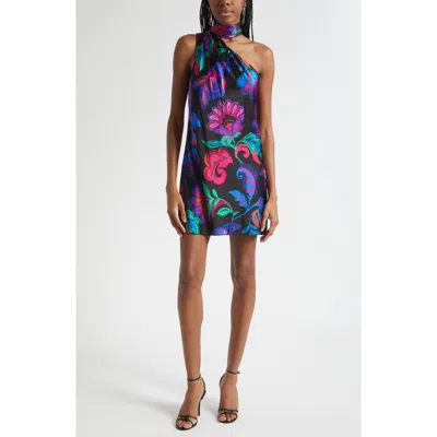 Ramy Brook Dolly Asymmetric Stretch Silk Minidress In Multi