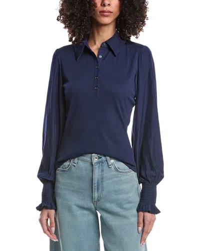 Ramy Brook Dominique Blouse In Blue