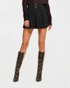 Ramy Brook Donia Pleated Skort In Black