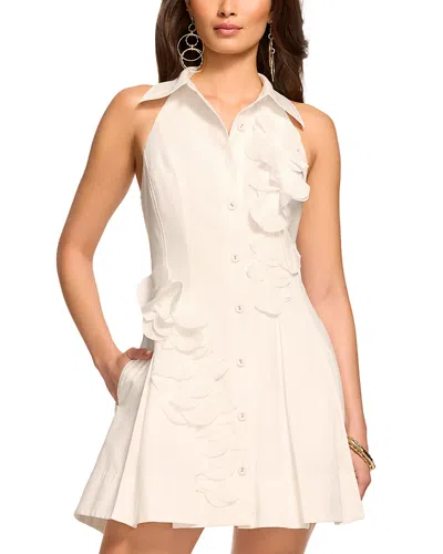 Ramy Brook Donna Cotton Embellished Mini Dress In White