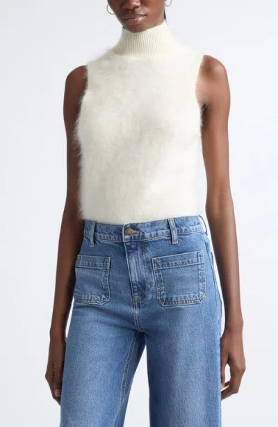 Ramy Brook Dora Mock Neck Cashmere Sweater In White