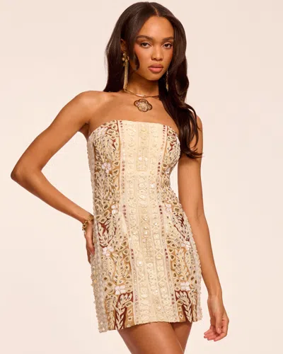 Ramy Brook Doris Strapless Beaded Mini Dress In Multi