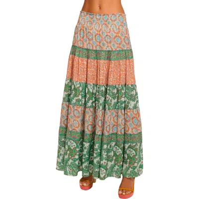 Ramy Brook Dorotha Mixed Print Maxi Skirt In Multi