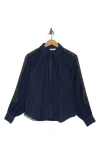 Ramy Brook Dorothy Beaded Embroidered Button-up Shirt In Blue