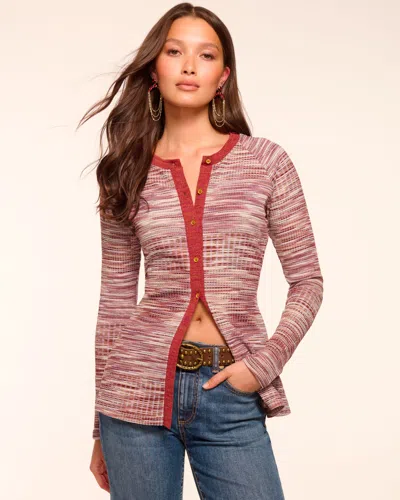 Ramy Brook Eddie Ribbed Knit Cardigan In Brown