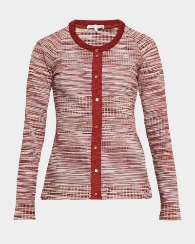 Ramy Brook Eddie Space Dye Cardigan In Multi