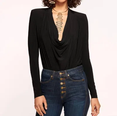 Ramy Brook Eden Cowl Neckline Blouse In Black