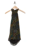 Ramy Brook Eileen Floral Sleeveless Dress In Black Garden Ditsy Print