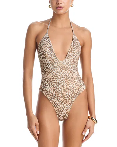 Ramy Brook Electra Leopard One Piece Swimsuit In Animal Print