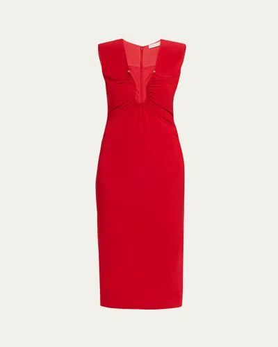 RAMY BROOK ELENA GATHERED MIDI DRESS
