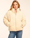 Ramy Brook Eliana Cable Knit Puffer Coat In White