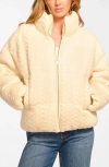 Ramy Brook Eliana Cable Knit Puffer Coat In Neutral