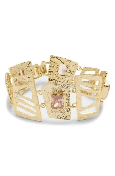 Ramy Brook Elina Cubic Zirconia Link Bracelet In Gold