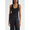 Ramy Brook Eline Grommet Accent Tank In Black