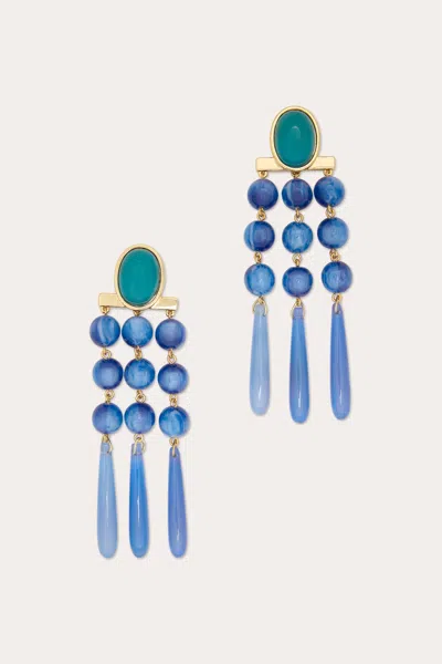 Ramy Brook Elisa Chandelier Earrings In Blue