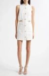 Ramy Brook Eliza Chain Accent Sleeveless Minidress In Ivory