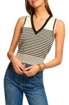 Ramy Brook Elle Sweater In Black Textured Stripe
