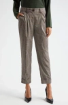 Ramy Brook Ellen Plaid Ankle Pants In Pinot Noir Phoenix