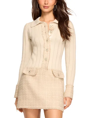 Ramy Brook Ellen Tweed Mini Dress In Neutral