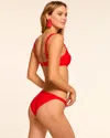 Ramy Brook Ellie Chain Trim Bikini Bottom In Red
