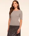 Ramy Brook Elliot Cashmere T-shirt In Gray