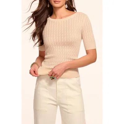 Ramy Brook Elliott Silk & Cashmere Pointelle Sweater In Brown