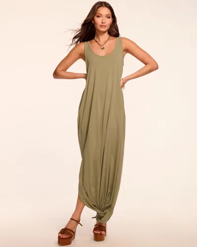 Ramy Brook Ellison Knit Scoop Neck Midi Dress In Green