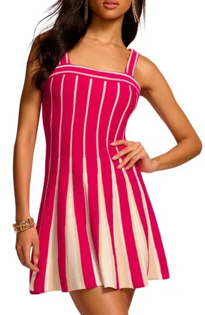 RAMY BROOK RAMY BROOK ELOISE GODET PLEAT COTTON MINI SWEATER DRESS
