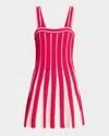 Ramy Brook Eloise Sleeveless Knit Mini Dress In Pink Petunia Stripe