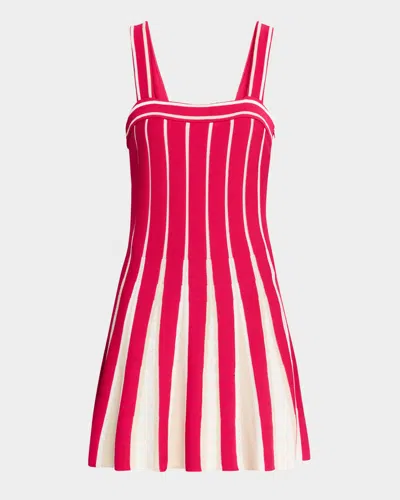 RAMY BROOK ELOISE STRIPED KNIT MINI DRESS