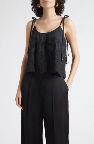 Ramy Brook Elsie Tie Strap Tank In Black