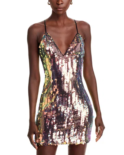 Ramy Brook Emerald Embellished Mini Dress - Exclusive In Iridescent Sequin