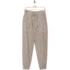 Ramy Brook Emerald Pinstripe Joggers In Sandstone Cotton Stripe