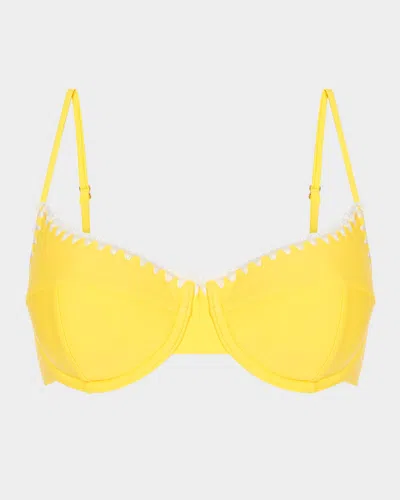 RAMY BROOK EMMELINE CROCHET-TRIM BIKINI TOP