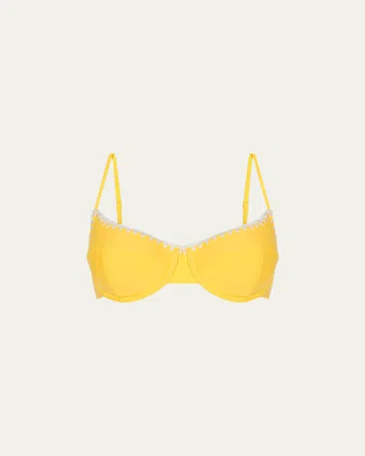 RAMY BROOK EMMELINE CROCHET-TRIM BIKINI TOP