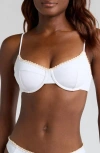Ramy Brook Emmeline Underwire Contrast Edge Bikini Top In White