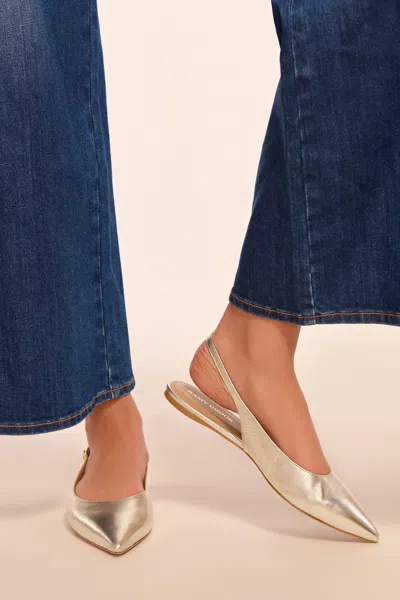 Ramy Brook Ereka Pointed Toe Flat In Gold