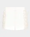 Ramy Brook Erica Embroidered Linen Mini Short In White Floral
