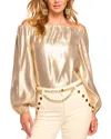 Ramy Brook Esther Silk Blend Metallic Top In Gold