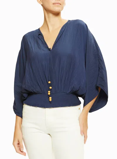 Ramy Brook Evans Top In Spring Navy In Blue